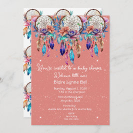 Convite Chá de fraldas de Captura de Sonho Azul