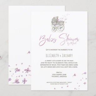 Convite Chá de fraldas de Carruagem por Email