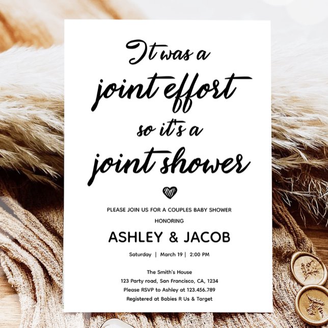 Convite Chá de fraldas de Casais de códigos de Chá conjunt (Criador carregado)