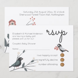 Convite Chá de fraldas de Casais de Florestas de Madeira