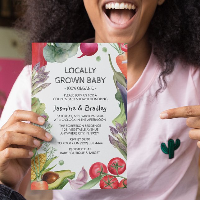 Convite Chá de fraldas de Casais de mercado para agriculto (Criador carregado)