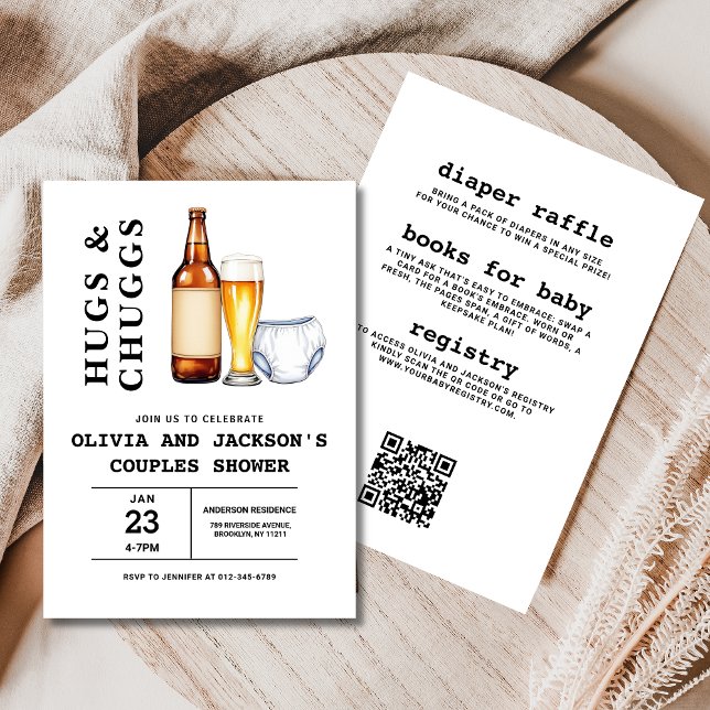 Convite Chá de fraldas de Casais Fralda All-in-One Beers (Criador carregado)