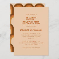 Chá de fraldas de Casais Terracotta Groovy Retro 7