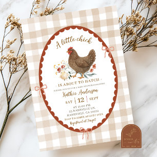 Convite Chá de fraldas De Chic De Ilustração Desenhada Pel