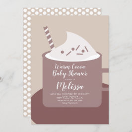 Convite Chá de fraldas de chocolate quente de cacau modern