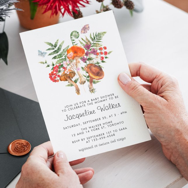 Convite Chá de fraldas de Cobra d'Água do Cogumelo (Criador carregado)