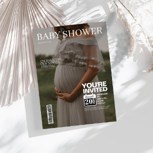 Convite Chá de fraldas de cobrir da revista editorial