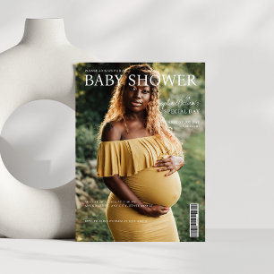 Convite chá de fraldas de cobrir de revista