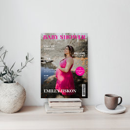 Convite chá de fraldas de cobrir de revista