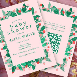 Convite Chá de fraldas de Código QR PERSONALIZADO de Corda