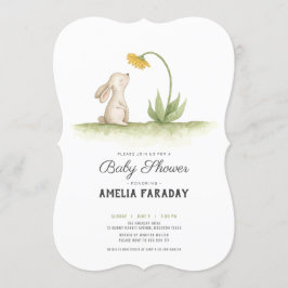 Convite Chá de fraldas de coelho doce