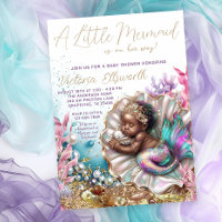 Chá de fraldas de Concha de Sereia do Bebê Dormind