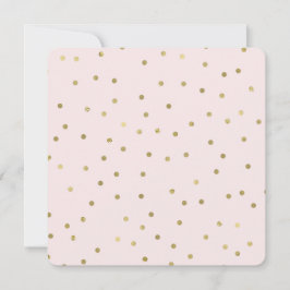 Convite Chá de fraldas de Confetti de Sparkle Dourado, cor