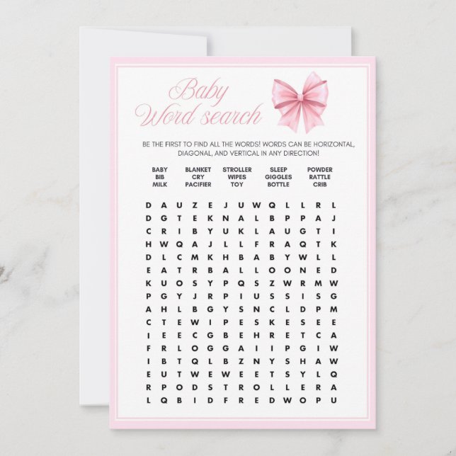 Convite Chá de fraldas de coquete de Arco rosa - Nome edit (Frente)