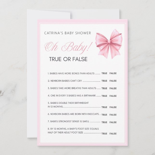 Convite Chá de fraldas de coquete de Arco rosa - Nome edit (Frente)