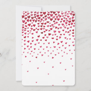 Convite Chá de fraldas de Corações Caindo em Aquarela