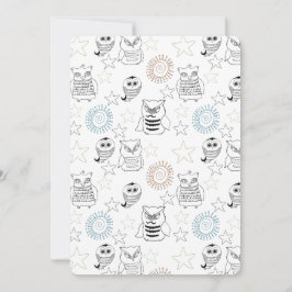 Convite Chá de fraldas de Corujas Noturnas