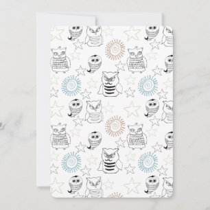 Convite Chá de fraldas de Corujas Noturnas