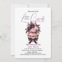 Chá de fraldas de cupcake de aquarela moderna3