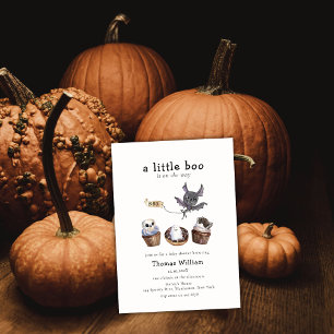 Convite Chá de fraldas de cupcake de Halloween do Sweet Li