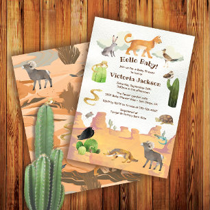 Convite Chá de fraldas de Desert Canyon