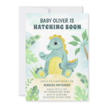 Chá de fraldas De Dinossauro Cute Rapte Em Breve