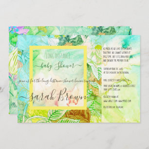 CONVITE CHÁ DE FRALDAS DE DISTÂNCIA LONGA COLORIDA