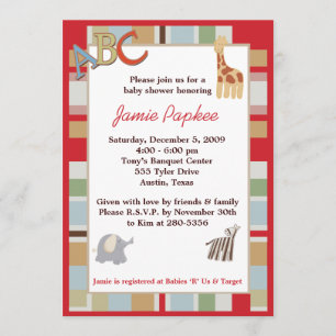 Convite Chá de fraldas de distribuição de sopa de Alfab