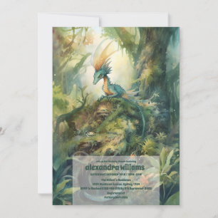 Convite Chá de fraldas de Dragão Místico Magístico