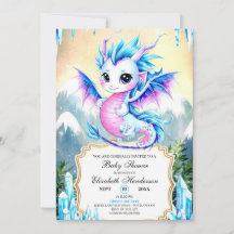 Chá de fraldas de Dragão Simples Encantado