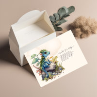 Chá de fraldas de Dragão Teal Azul Whimsical