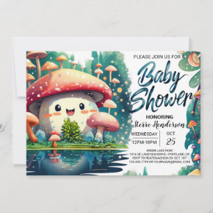 Convite Chá de fraldas de Encantamento Boho Toadstool