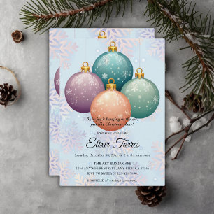 Convite Chá de fraldas de Enfeites de natal de Pastel mode