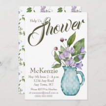 Chá de fraldas De Ervilhas Púrpura Floral Sudorese