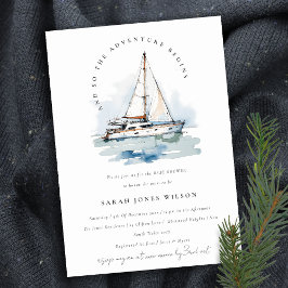 Convite Chá de fraldas de escape de Yacht Yacht Dusky Sail