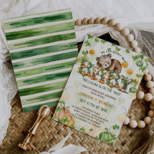 Convite Chá de fraldas de Espera de Abóbora