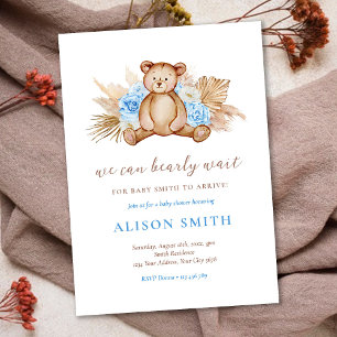 Convite Chá de fraldas De Espera Do Urso De Teddy