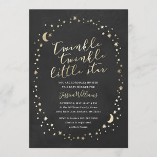 Convite Chá de fraldas de estrela giratória