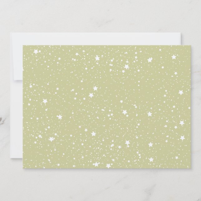 Convite chá de fraldas de Estrelas Douradas (Frente)