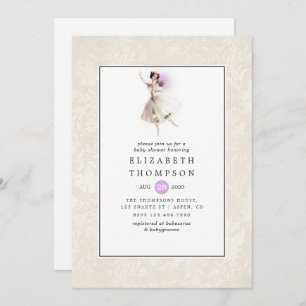 Convite Chá de fraldas de fada brilhante