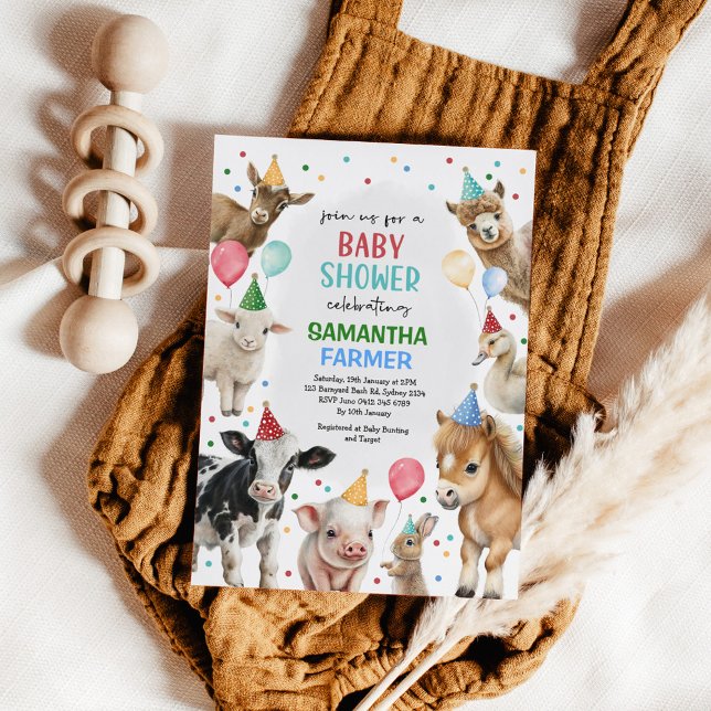 Convite Chá de fraldas de festas de galões de gado (Criador carregado)