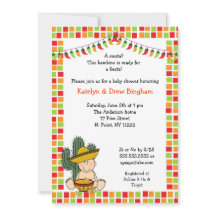 Chá de fraldas de Fiesta Mexicano Convidar pele cl