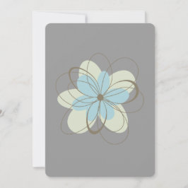 Convite Chá de fraldas de Flores Azul