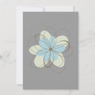 Convite Chá de fraldas de Flores Azul