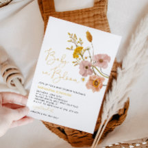 Chá de fraldas de flores silvestres, Bebê em Bloom