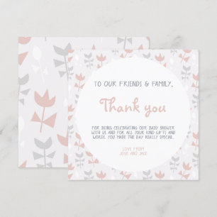 Convite Chá de fraldas de flores simples e pastel macio