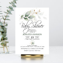 Chá de fraldas de Folhagem Botânica de Aquarela