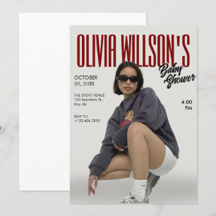 Convite Chá de fraldas de fotos da revista Fashion