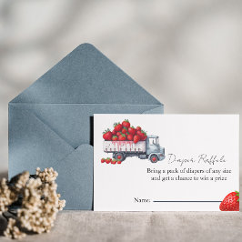 Convite Chá de fraldas de fralda de morango