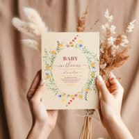 Chá de fraldas de Frame Floral de Flor Selvagem